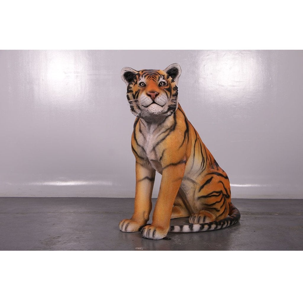 Zittende tijger — Tijgerbeeld, 129 cm lang, Ophalen, Nieuw