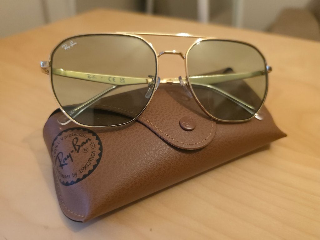 Ray-ban RB 3724D 001/2 Doré/Vert clair, Enlèvement, Neuf, Lunettes de soleil, Ray-Ban