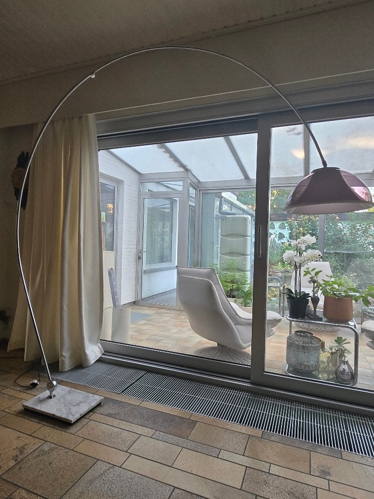 vintage Booglamp arc vloer lamp top jaren 60-70, Ophalen, Gebruikt, 200 cm of meer, Vintage modern