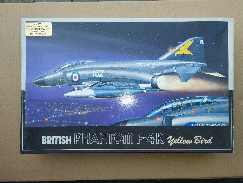 British Phantom F-4K Yellow Bird Fujimi 7A-H8, Hobby en Vrije tijd, Overige merken, 1:72 tot 1:144, Nieuw, Ophalen of Verzenden