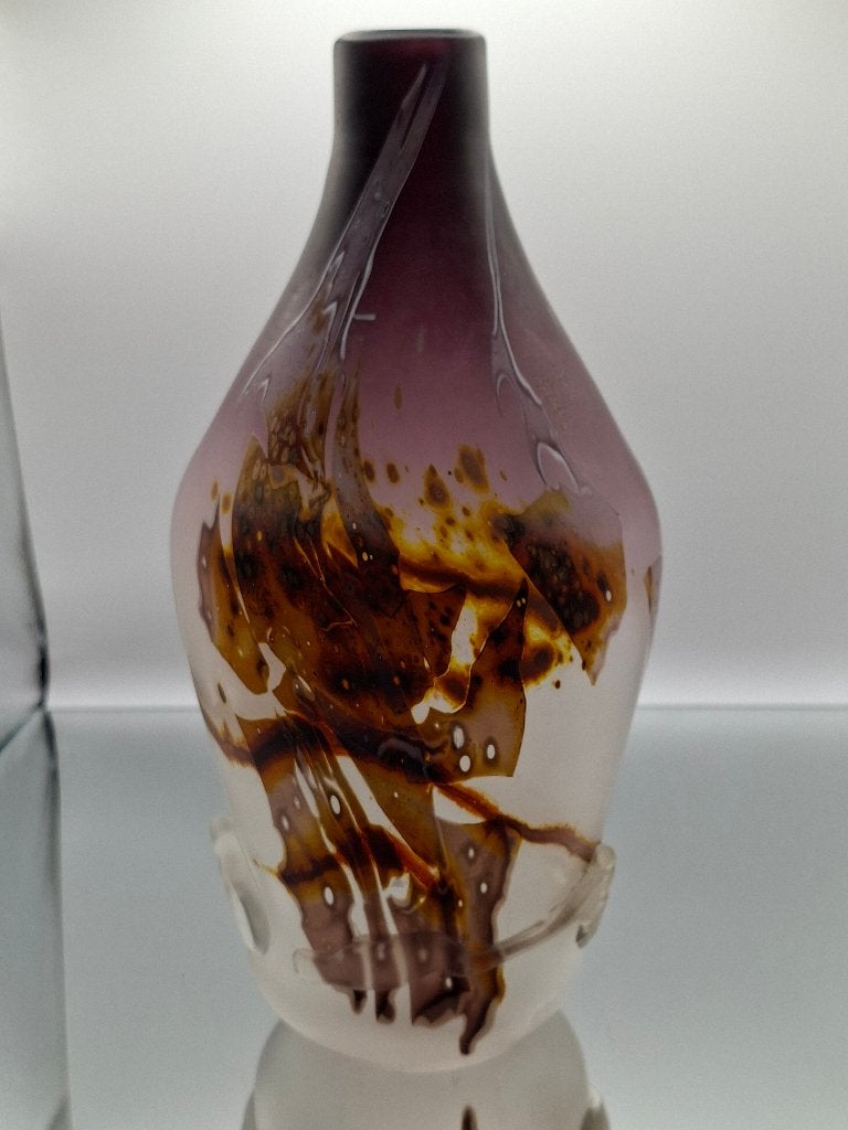 Vase du Val Saint Lambert de Louis Leloup. Signé, Antiek en Kunst, Ophalen