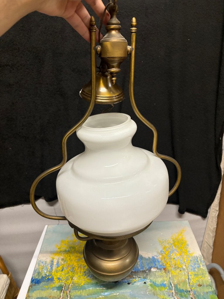 Lampe suspendue vintage style lampe pétrole, Huis en Inrichting, Lampen | Hanglampen, Glas, Ophalen