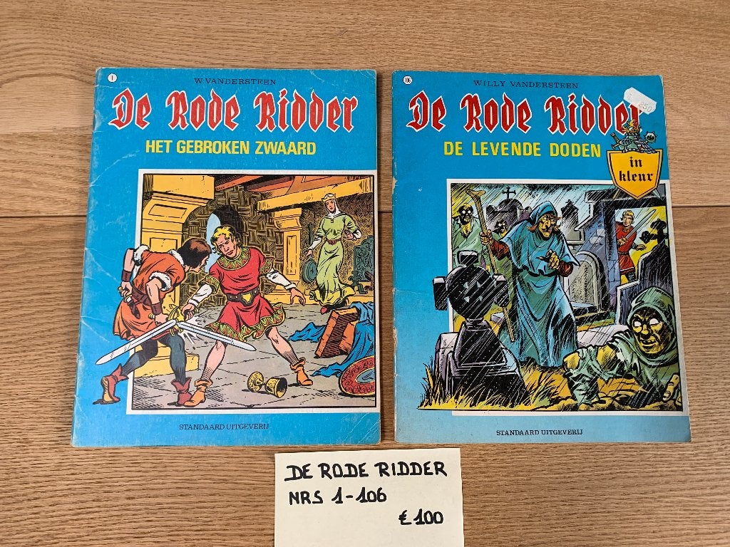 LOT DE RODE RIDDER STRIPS NUMMERS 1-106, Meerdere stripboeken, Ophalen of Verzenden, Gelezen, Willy Vandersteen