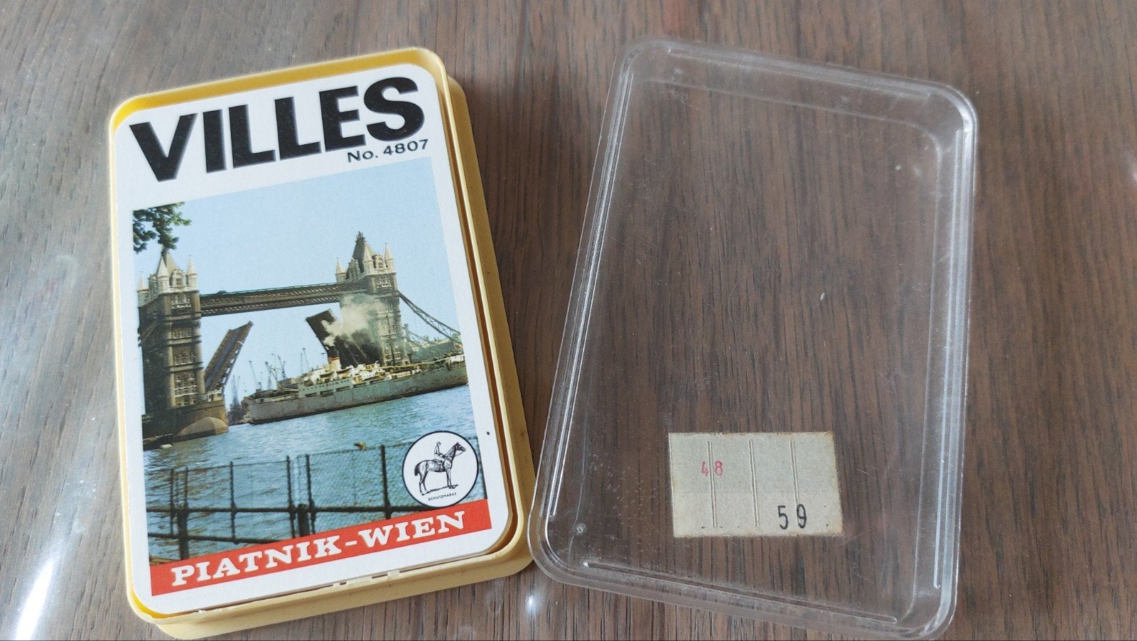 Jeu de Cartes Vintage PIATNIK-WIEN – "VILLES" (No. 4807) –, Collections, Enlèvement ou Envoi, Carte(s) à jouer