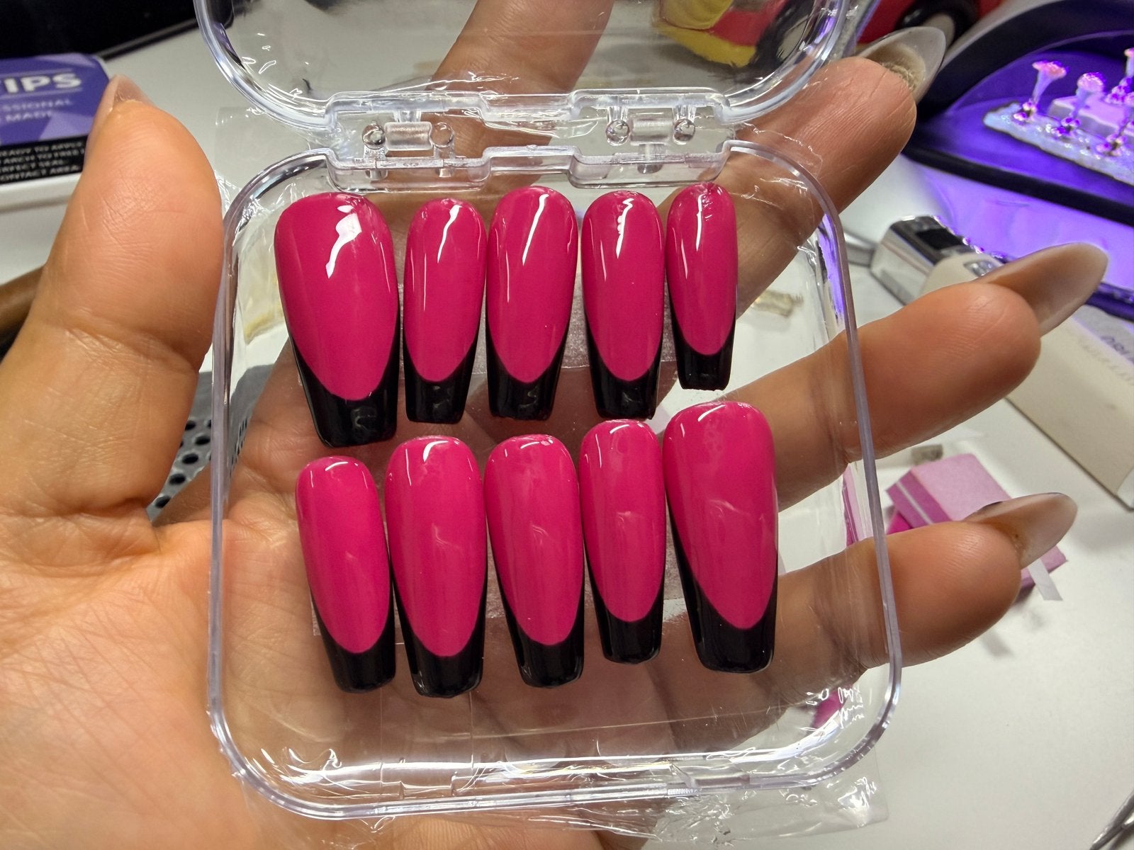 Press on nails pink french tip, Enlèvement ou Envoi, Comme neuf
