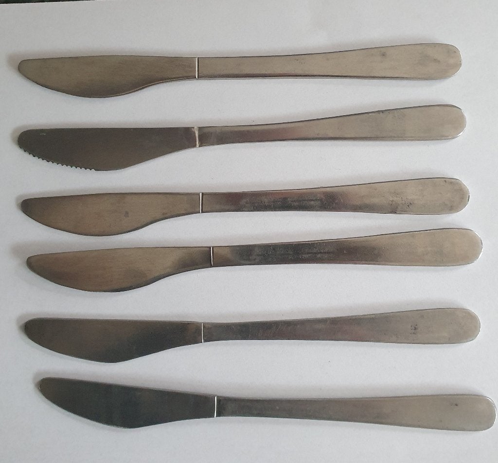 Vintage: 6 dessertmessen van British Airways merk Sola, Ophalen of Verzenden, Gebruikt