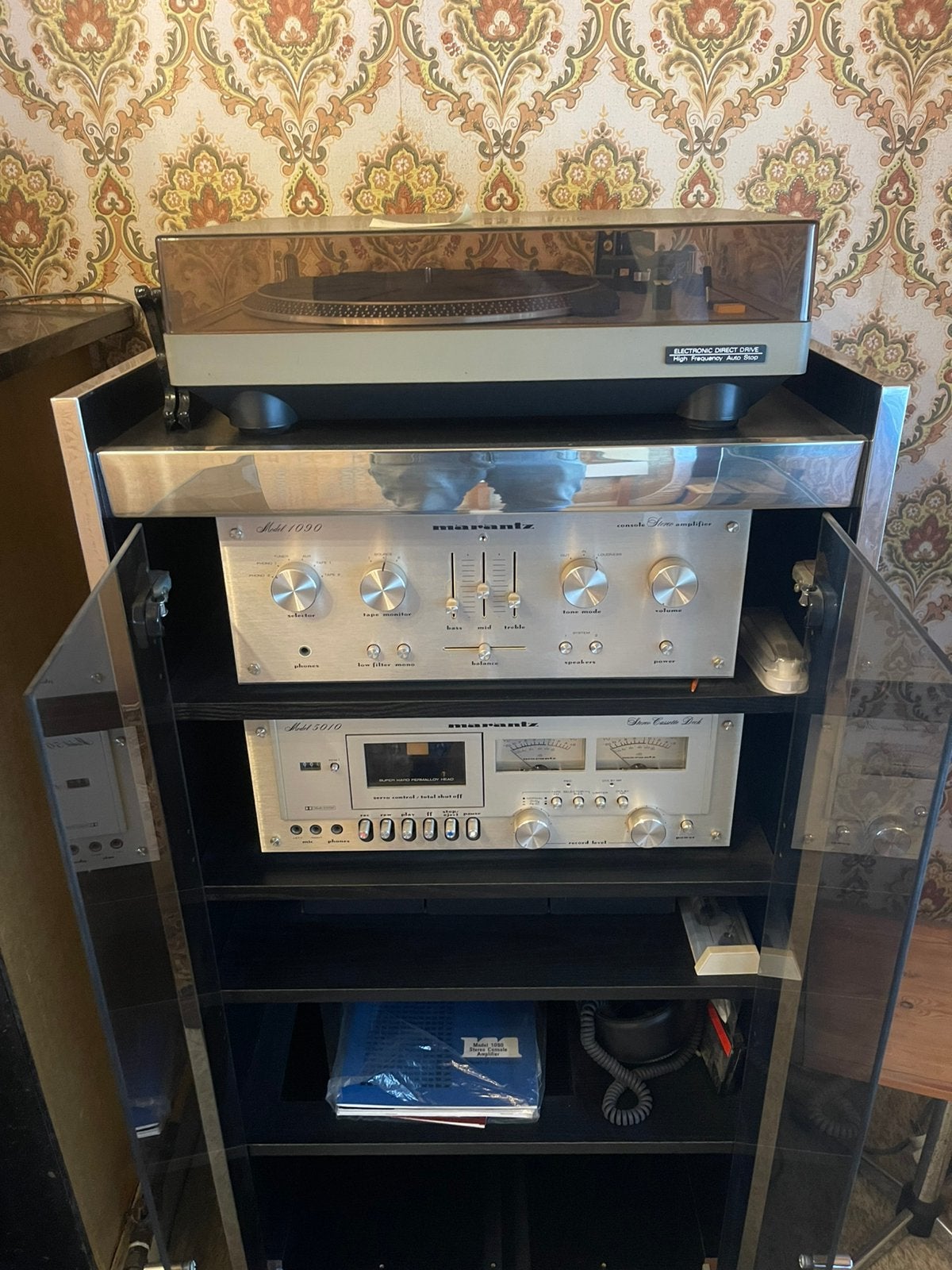 vintage hifi set Marantz 1090 / 5010, Lenco L833 + Celeston, Enlèvement, Comme neuf, Deck cassettes ou Lecteur-enregistreur de cassettes