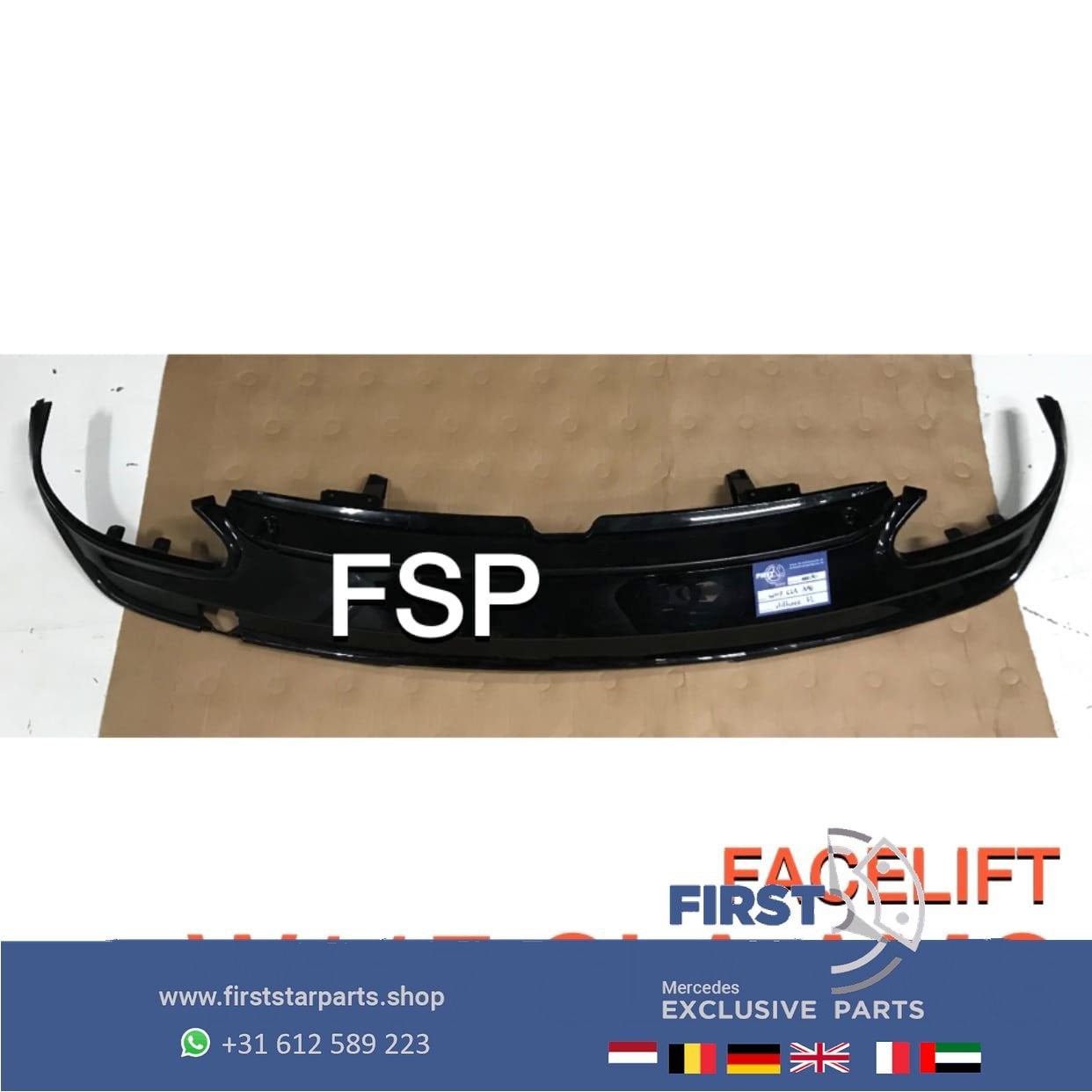W117 CLA Facelift AMG achterbumper diffuser origineel Merced, Gebruikt, -, Ophalen of Verzenden, -