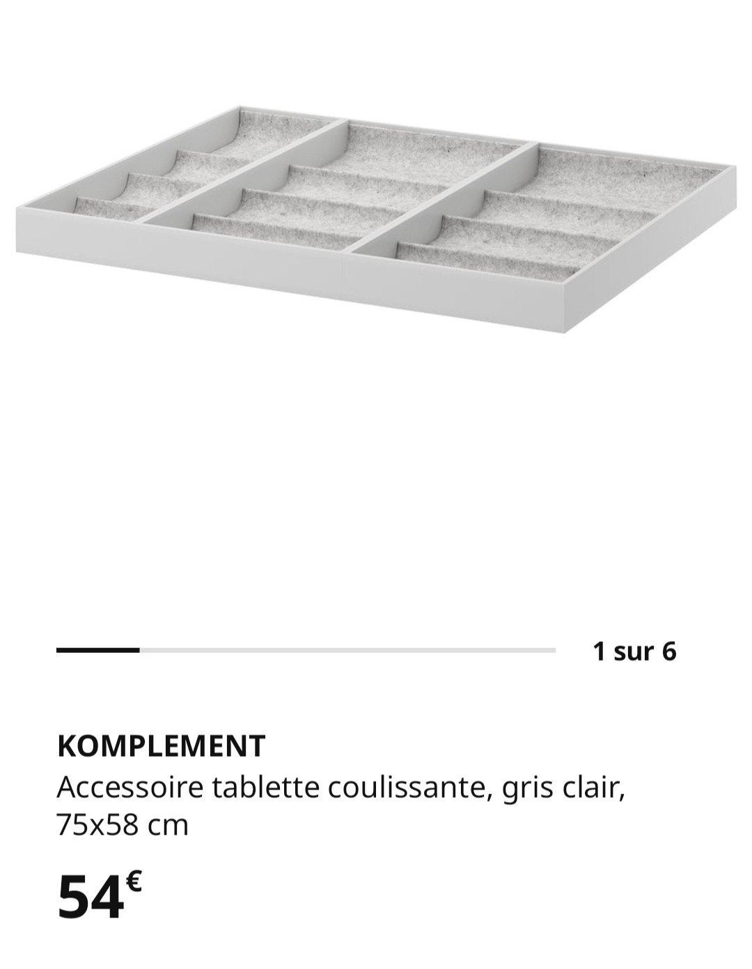 Komplement ikea accessoires pour plateau coulissant gris cla, Jardin & Terrasse, Enlèvement, Comme neuf