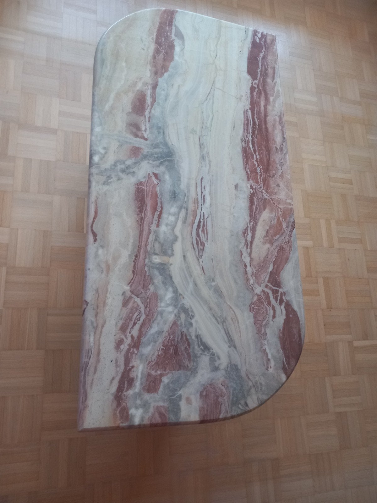 Marmeren salontafel, Ophalen, 100 tot 150 cm, Vintage, 50 tot 100 cm