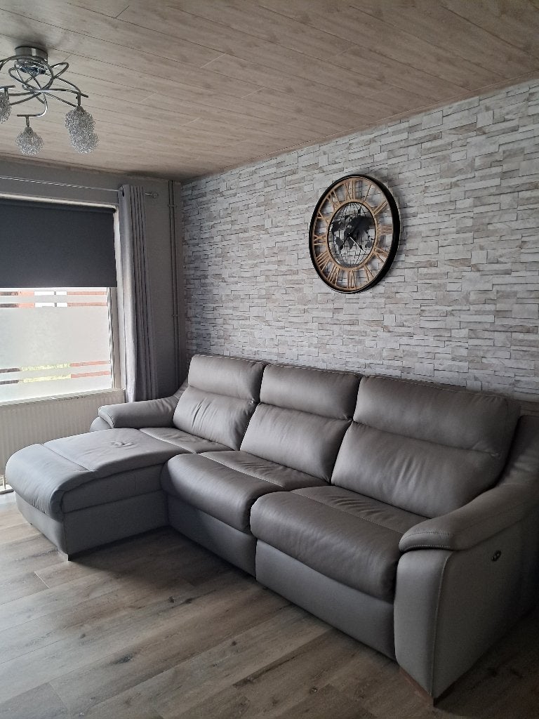 Salon en cuir, 250 à 300 cm, Banc droit, Enlèvement, Cuir