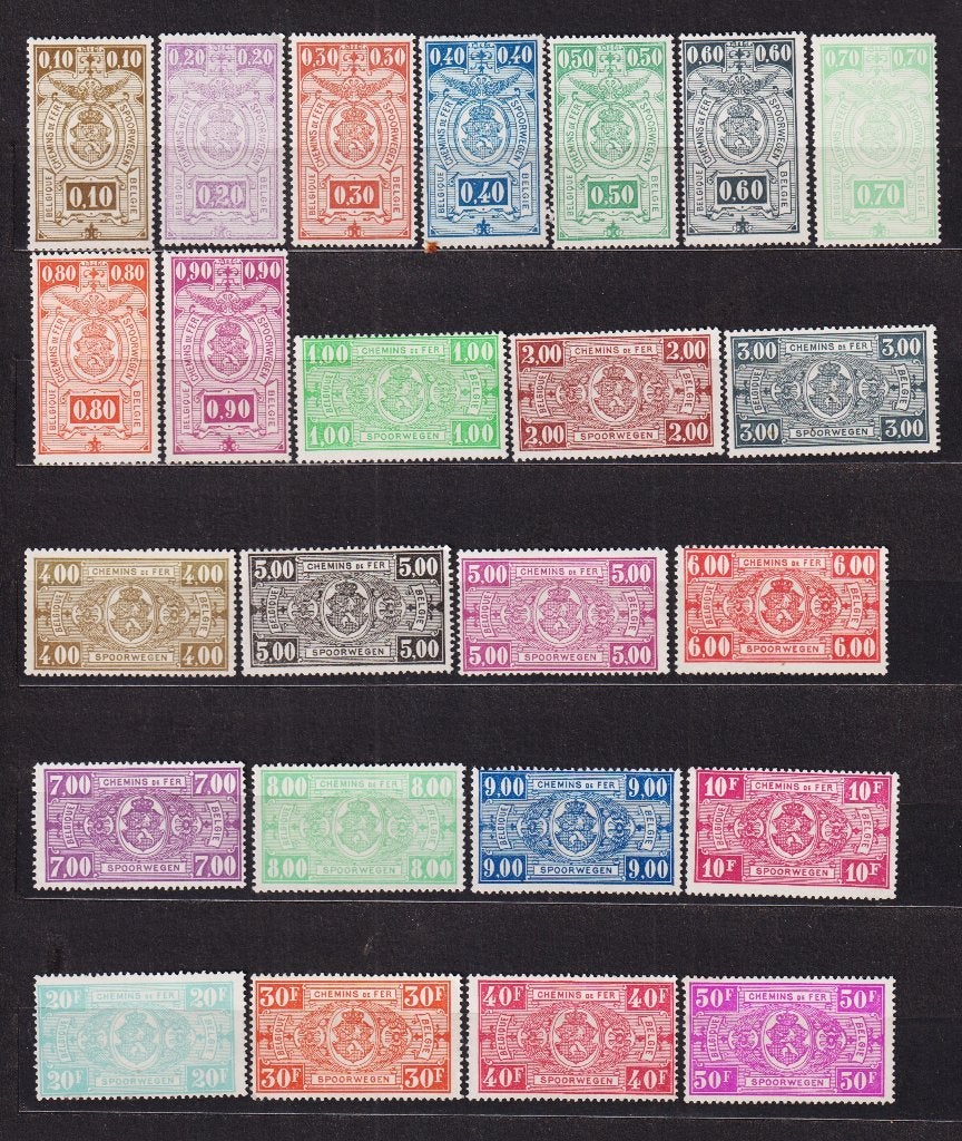 Belgique Timbres chemins de fer 1941 TR236-259 **, Neuf, Non oblitéré, Trains, Envoi