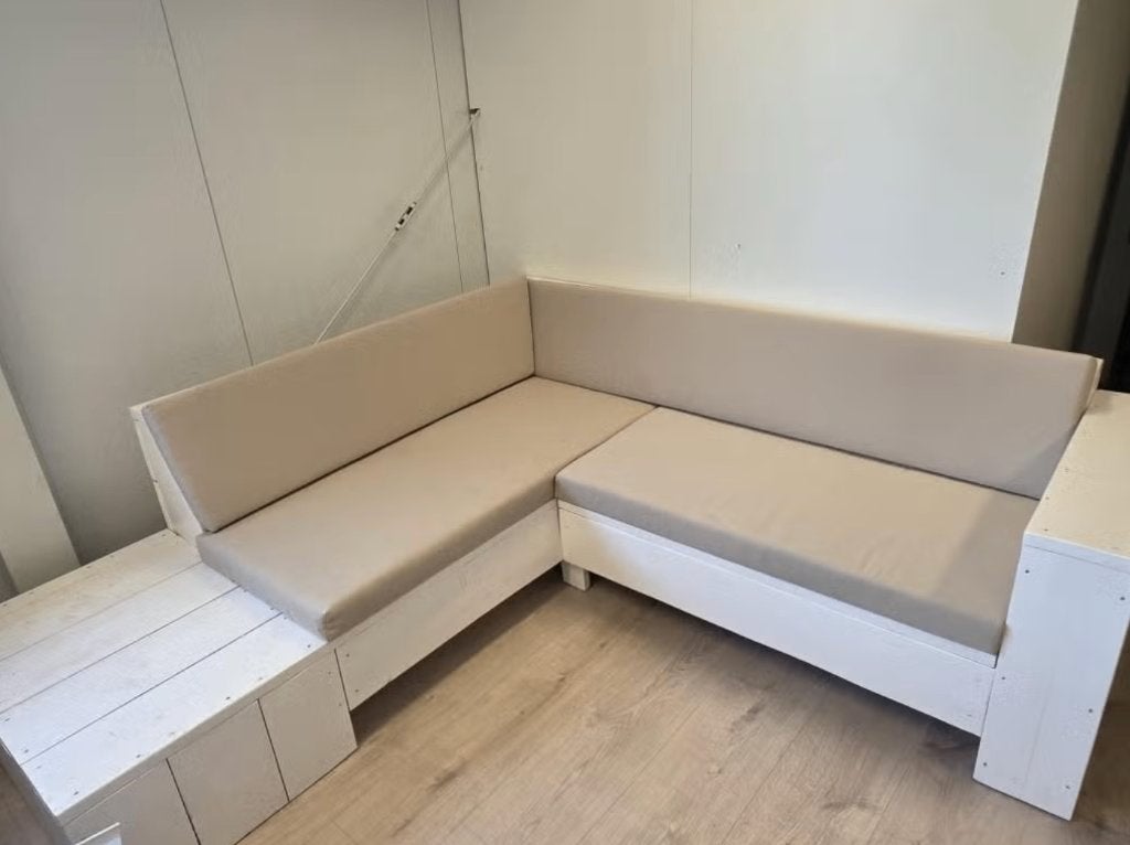 STEIGERHOUT SHOWROOM LEEGVERKOOP TOT WEL 80% KORTING TUINSET, Gebruikt, Steigerhout, Ophalen of Verzenden, Eettafel