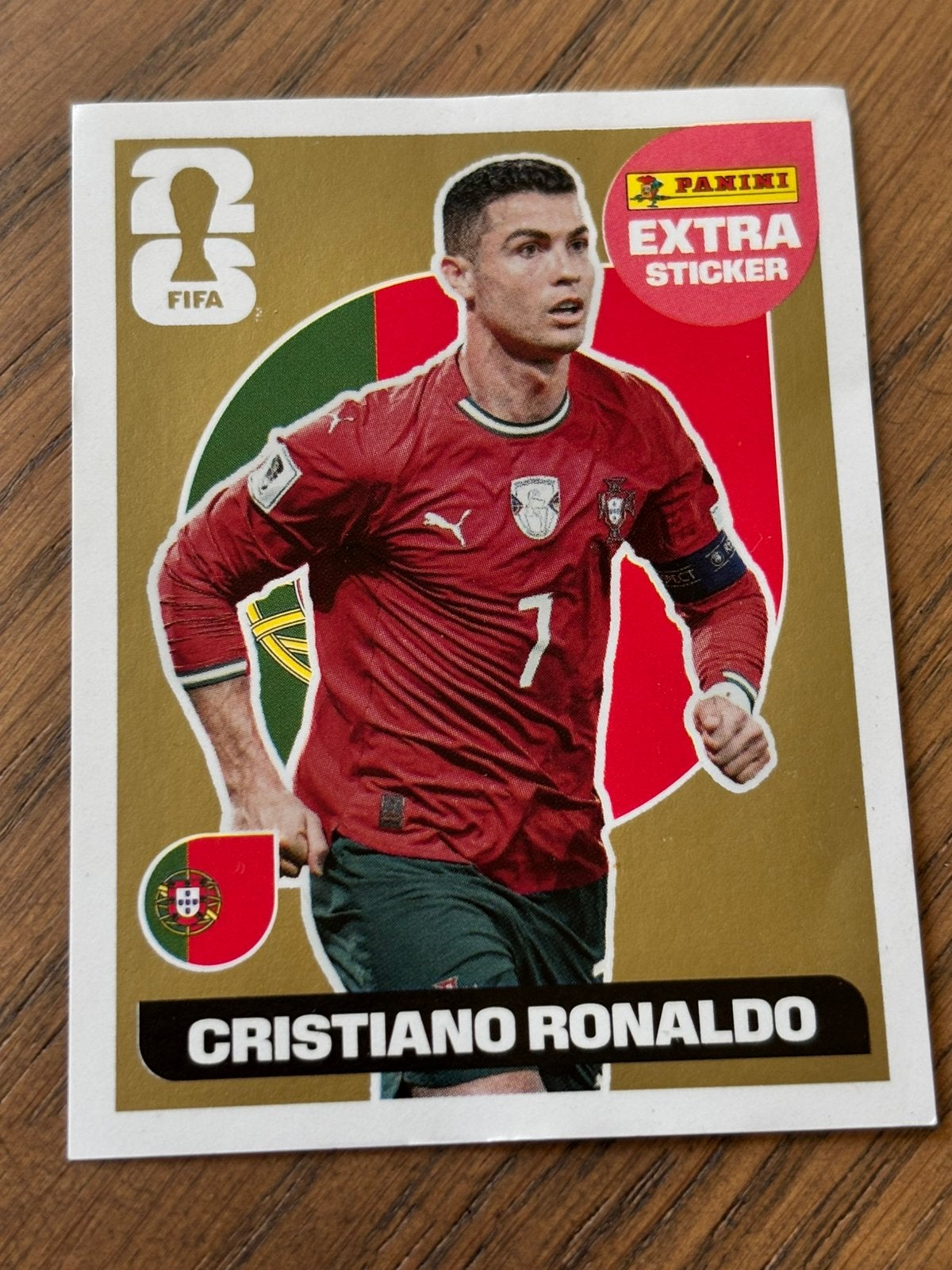 Autocollant extra Ronaldo doré, Enlèvement ou Envoi, Comme neuf, Autocollant