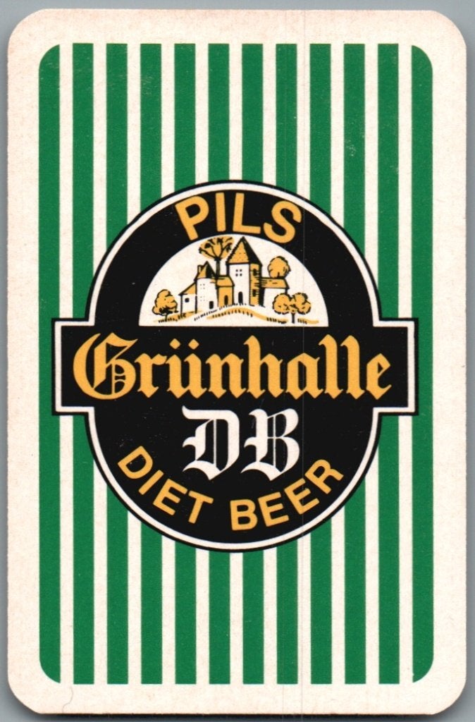 speelkaart - LK16523 - Grünhalle diet pils, Verzamelen, Ophalen of Verzenden, Zo goed als nieuw, Speelkaart(en)