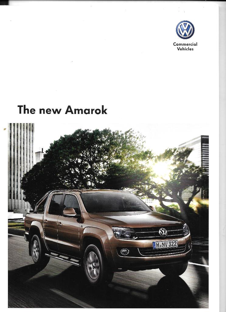 VOLKSWAGEN AMAROK  2010, Boeken, Auto's | Folders en Tijdschriften, Ophalen of Verzenden, Zo goed als nieuw, Volkswagen