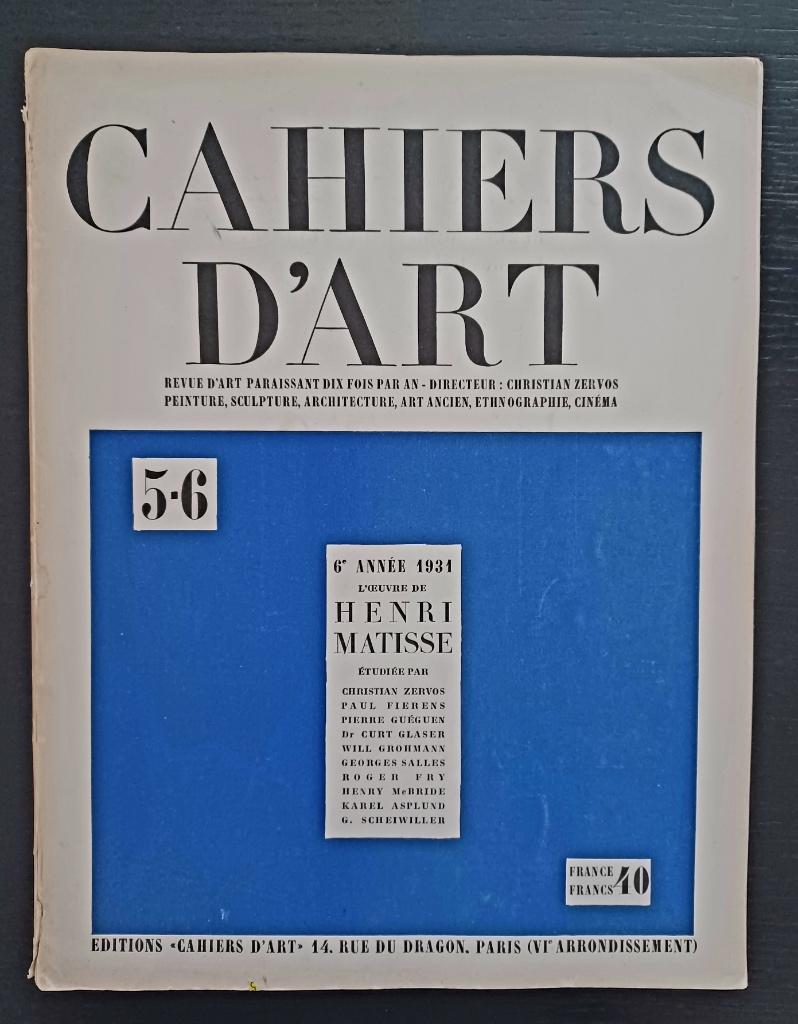 Cahiers d'Art 5-6 1931 Henri Matisse (E.O.), Gelezen, Diverse auteurs, Ophalen of Verzenden, Schilder- en Tekenkunst
