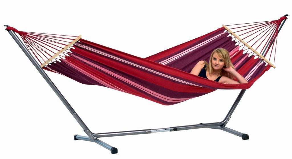Hangmatstaander + hangmat  (nieuw). Nieuwprijs 179, Tuin en Terras, Hangmatten, Nieuw, Eenpersoons, Met standaard, Binnen, Buiten