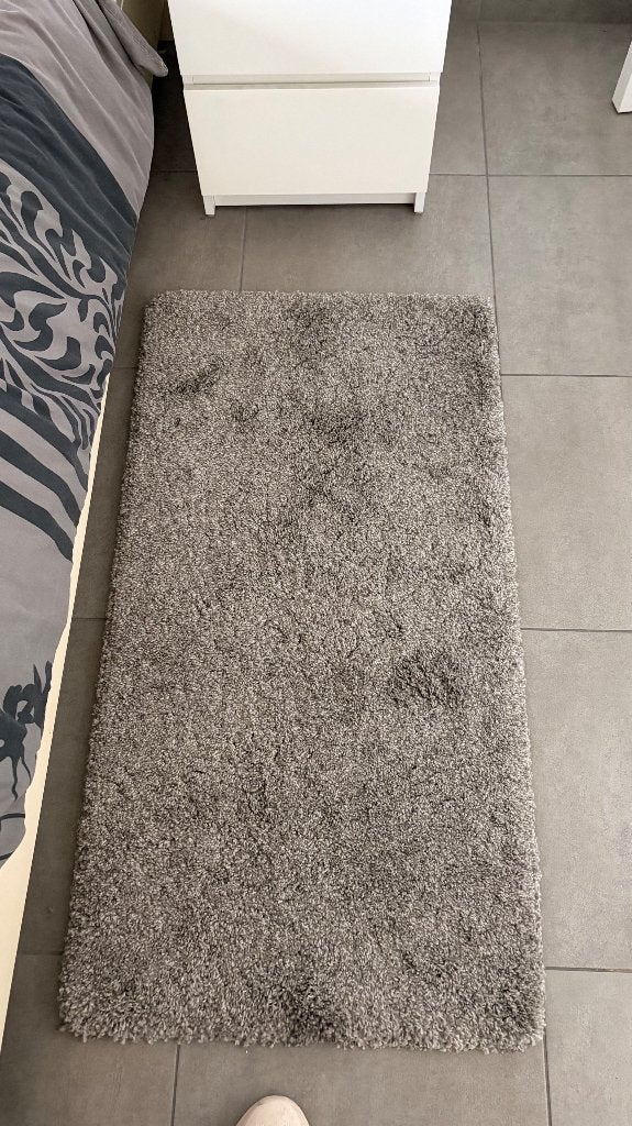 set van 2 vloerkleden, Maison & Meubles, 100 à 150 cm, Gris, Enlèvement, Utilisé