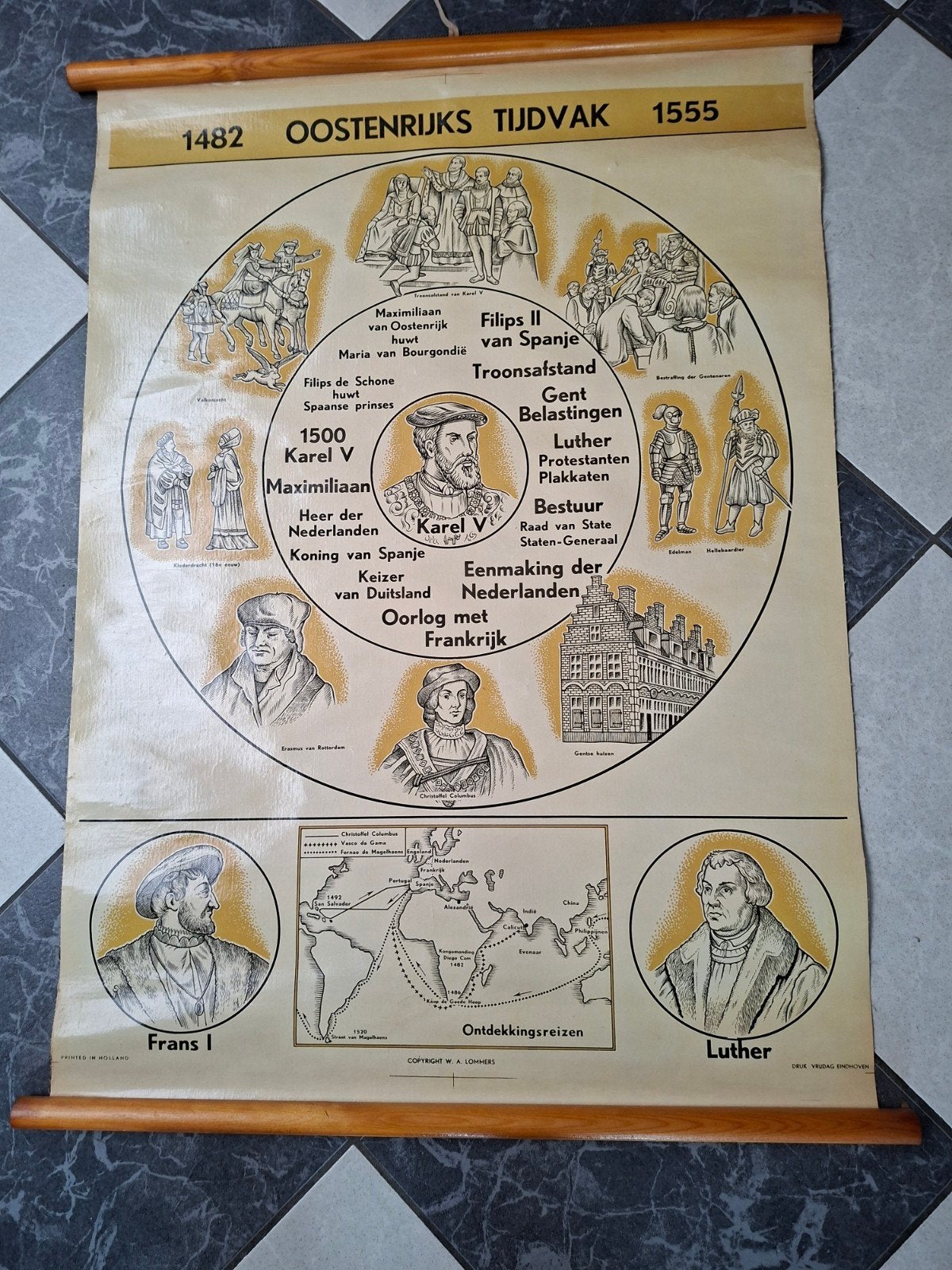 3 schoolplaten 60x90, Antiquités & Art, Antiquités | Cartes scolaires, Enlèvement ou Envoi