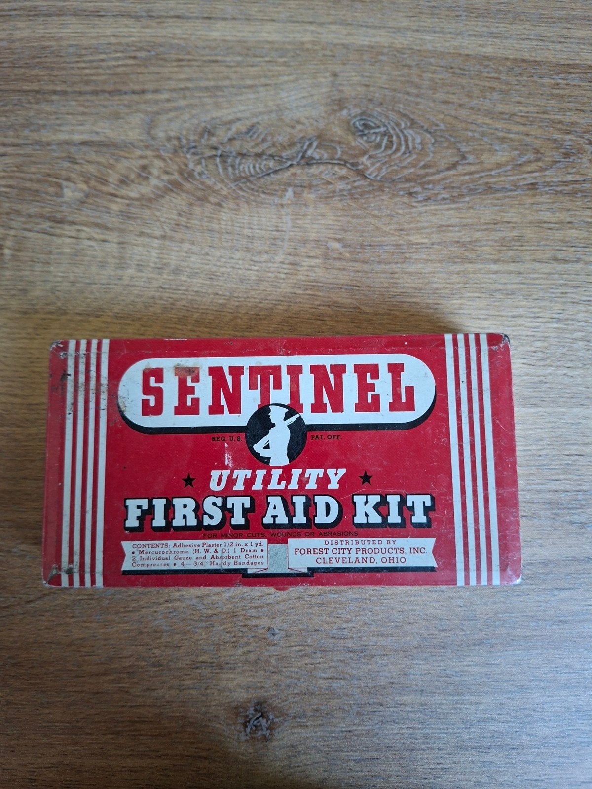 WW2 US Sentinel Utility First Aid Kit tin, Ophalen of Verzenden