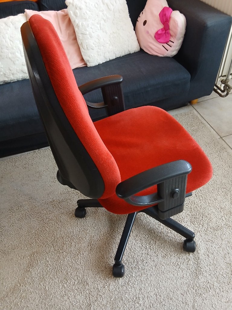 Burostoel, Enlèvement, Utilisé, Rouge, Chaise de bureau