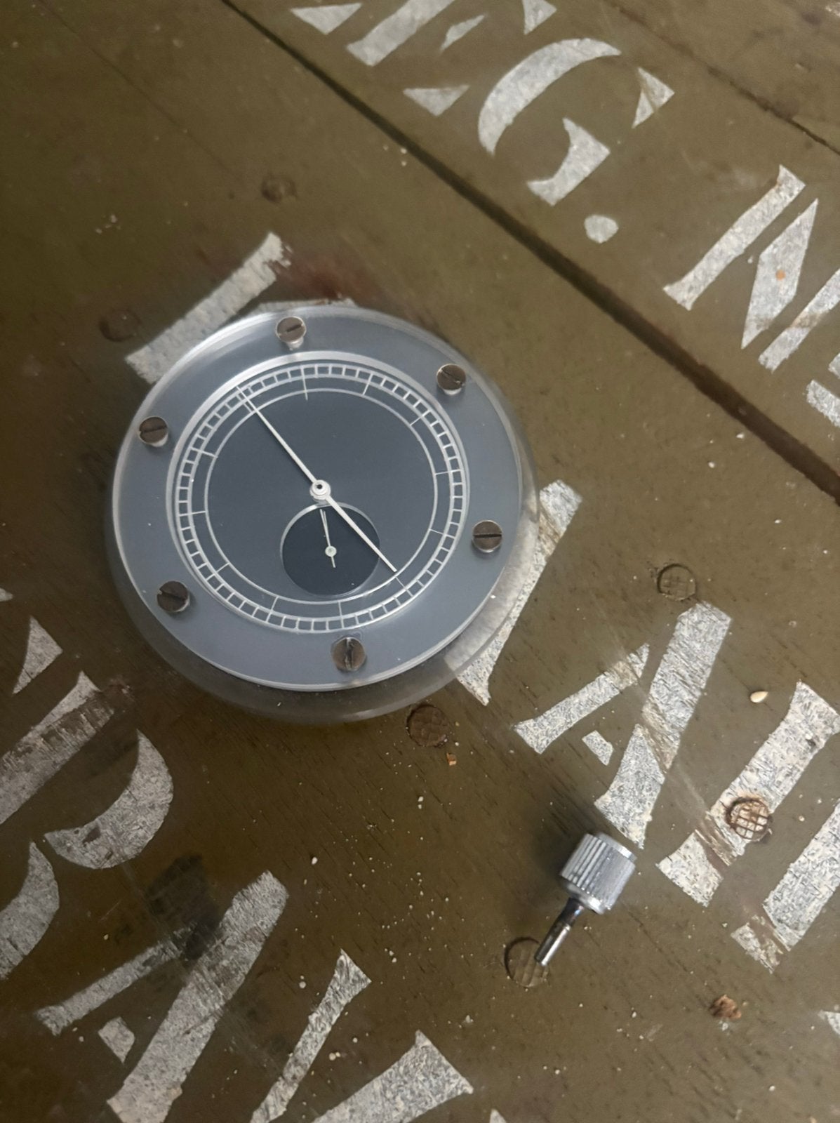 Vintage tafel uurwerk (luchtmacht boorduurwerk?), Ophalen of Verzenden, Luchtmacht