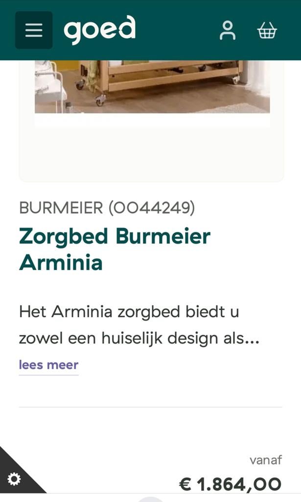 Zorgbed Burmeier in topstaat met tempur matras, Diversen, Ophalen, Zo goed als nieuw