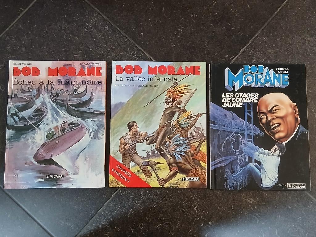 Lot de 3 BD "BOB Morane" de Henri Vernes en excellent état, Livres, Plusieurs BD, Enlèvement ou Envoi, Comme neuf, Divers auteurs