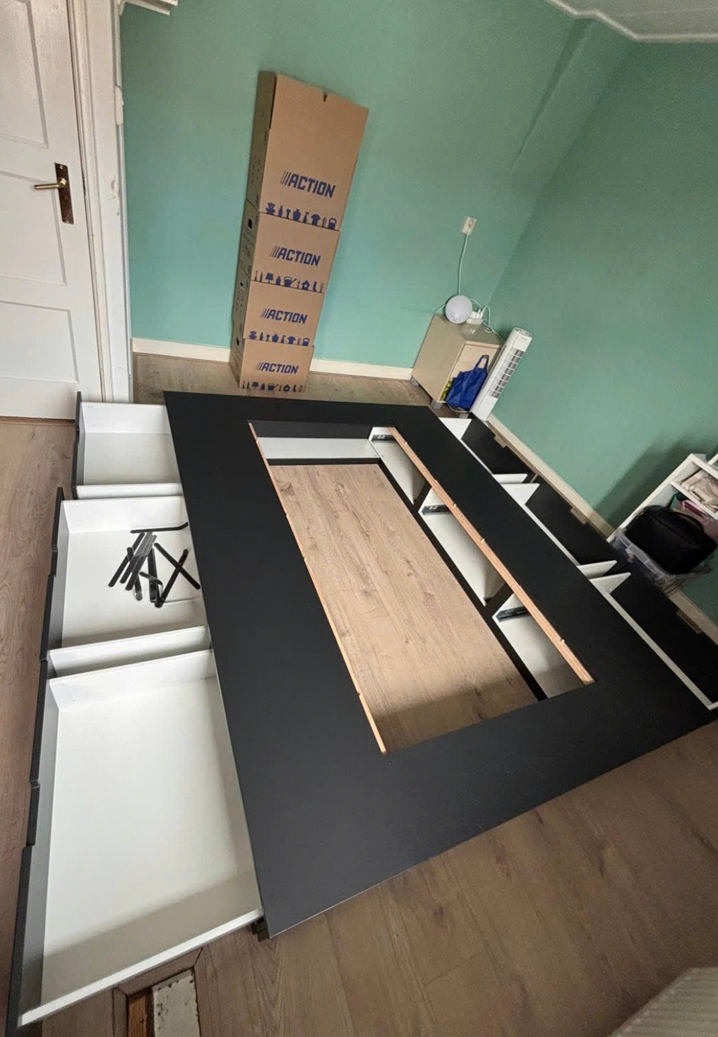 Ikea bed nordli twee persoons, Ophalen, Gebruikt, Zwart, Tweepersoons