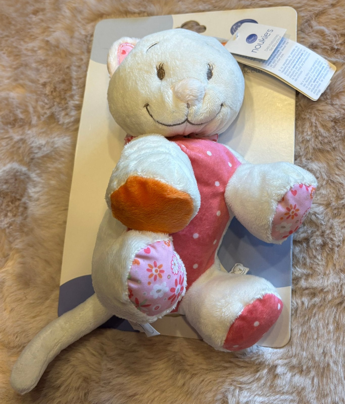 Nieuwe Noukies knuffel poes., Kinderen en Baby's, Overige merken, Overige karakters, Korrelvulling, Nieuw