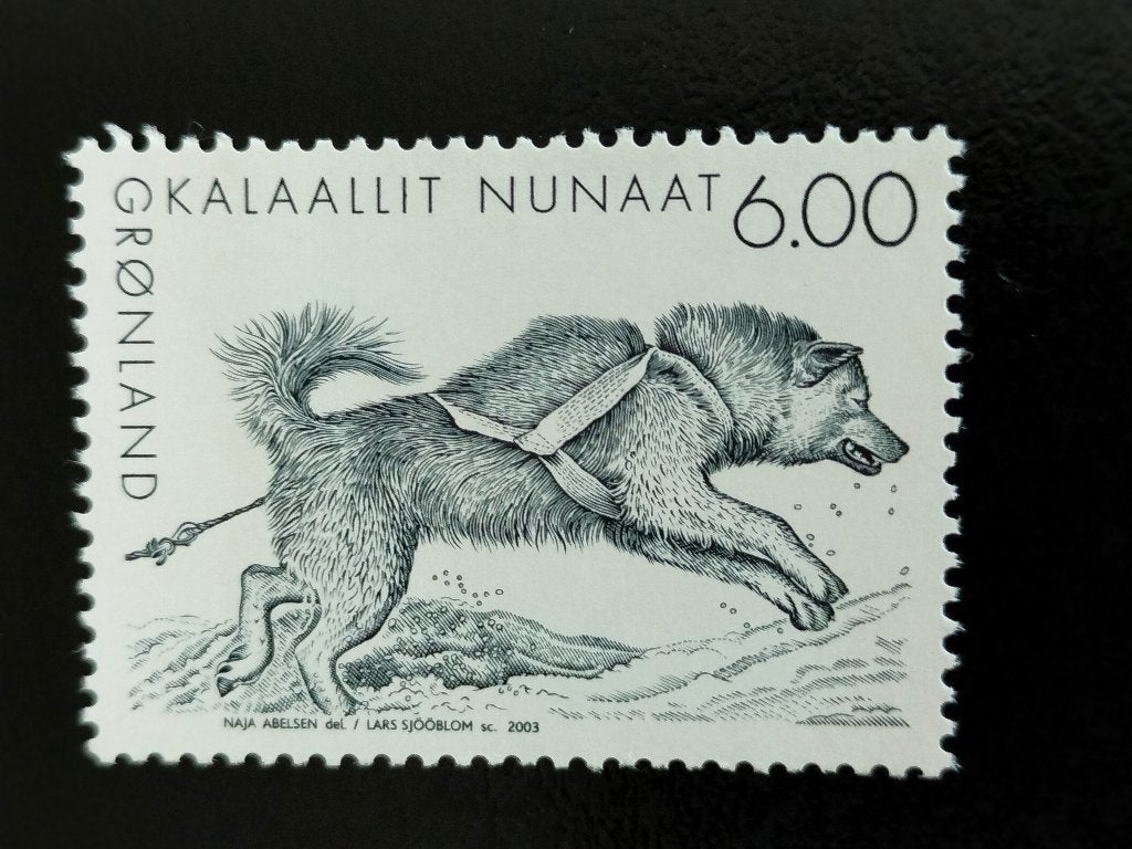 Groenland 2003 - chien de traîneau, Envoi, Danemark, Non oblitéré