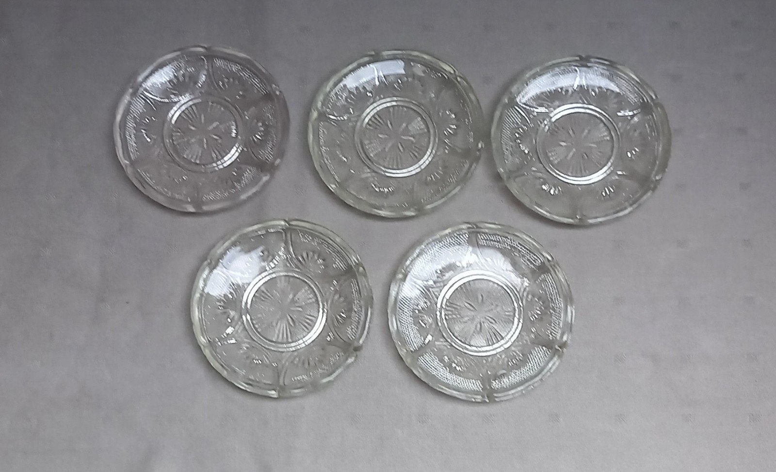 5X Glazen onderzetters., Antiek en Kunst, Ophalen