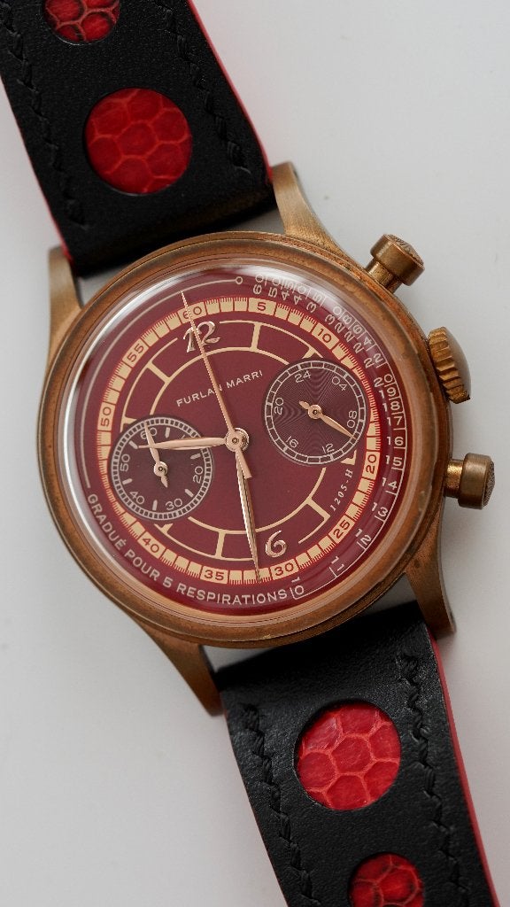 Furlan Marri Bronzo Rosso - Limited, Handtassen en Accessoires, Horloges | Heren, Overige merken, Overige materialen, Leer, Polshorloge