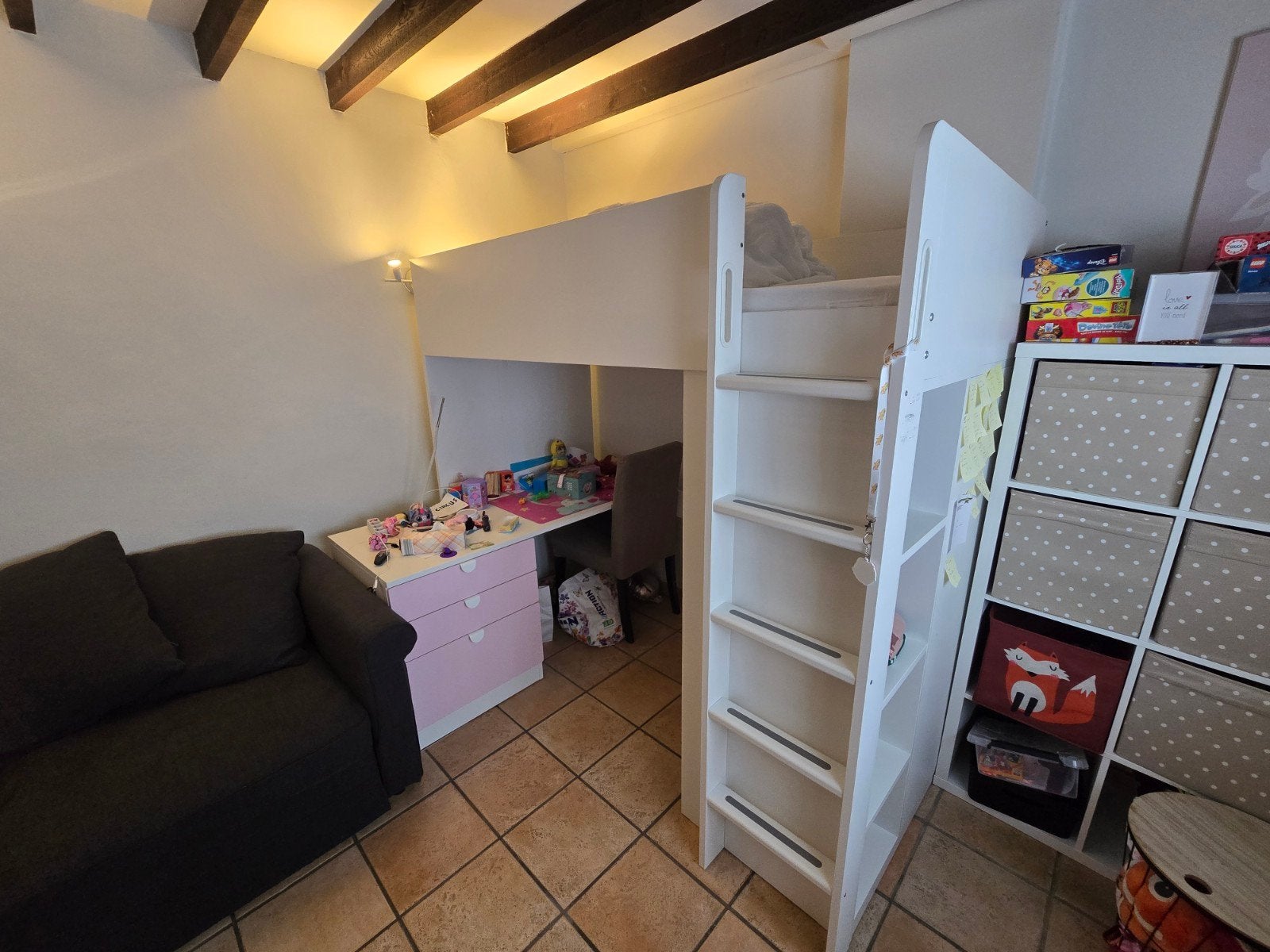Lit bureau mezzanine enfant, Ophalen, Hoogslaper