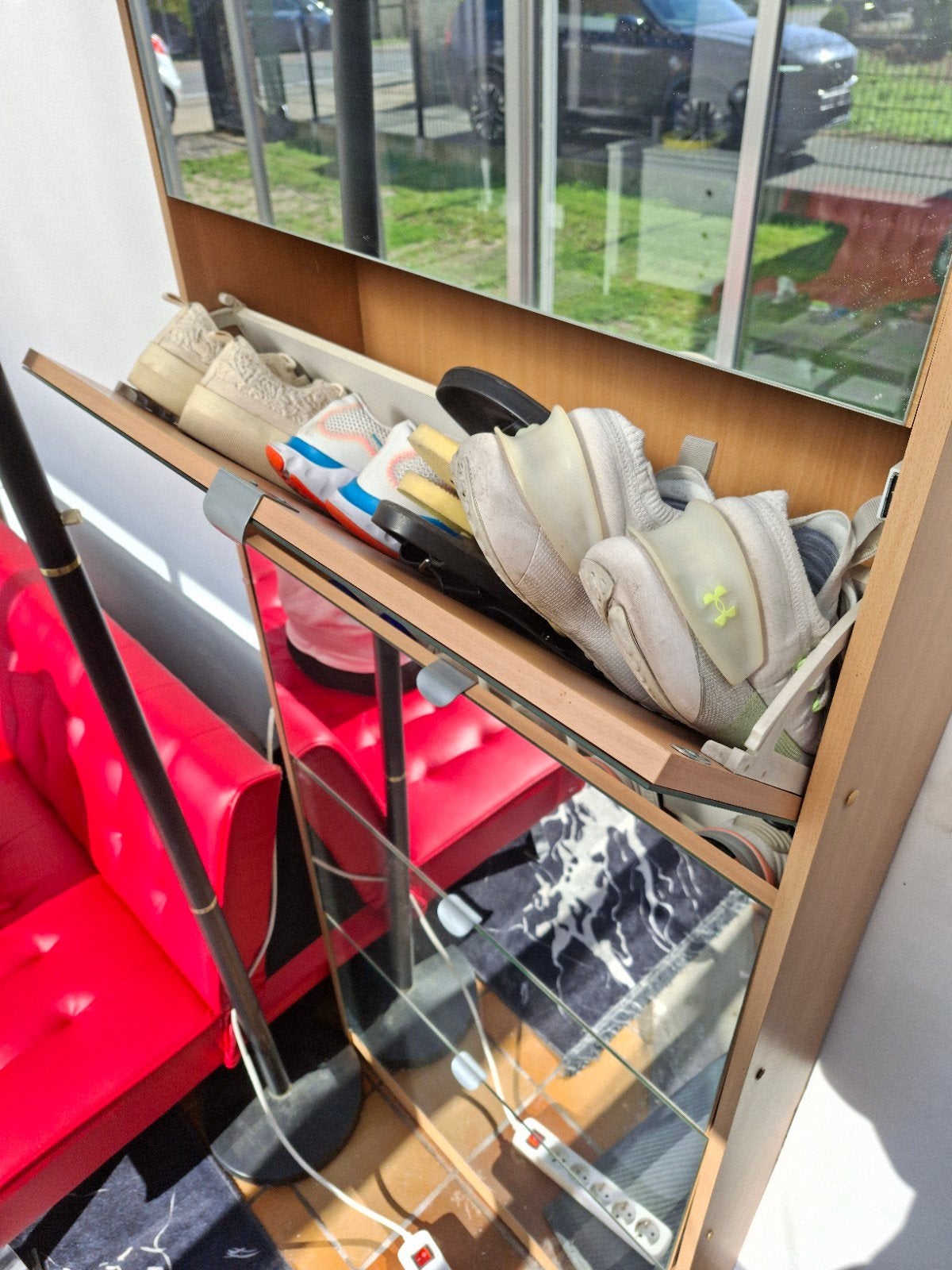 Schoenkast kantelbaar met spiegels, Ophalen, Zo goed als nieuw