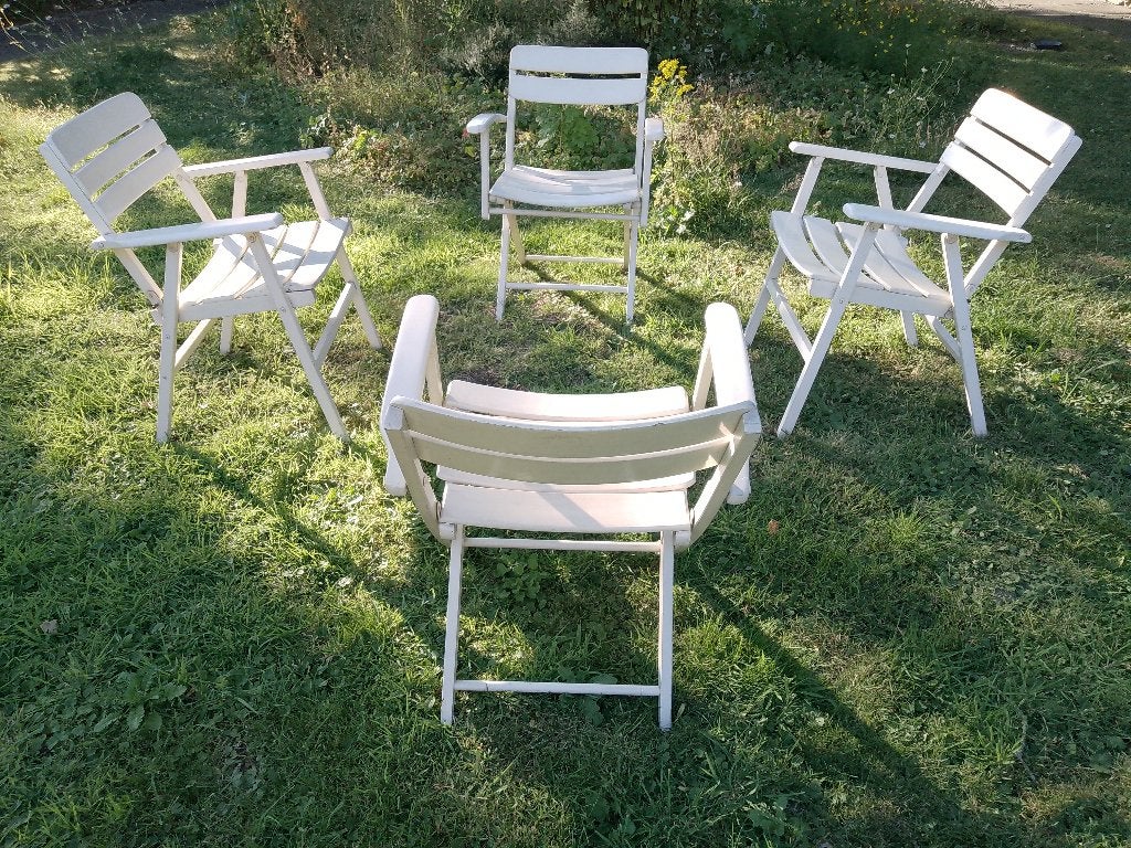 Tuinzetels, Ophalen, Gebruikt, Hout