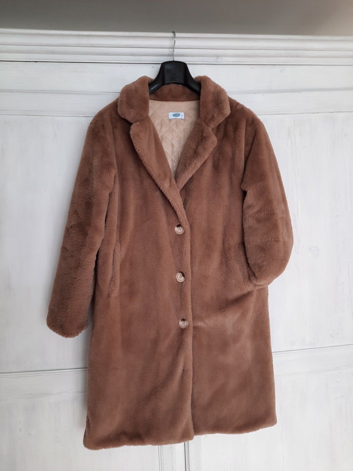 bont jas, Kleding | Heren, Ophalen, Maat 48/50 (M), Beige, Zo goed als nieuw