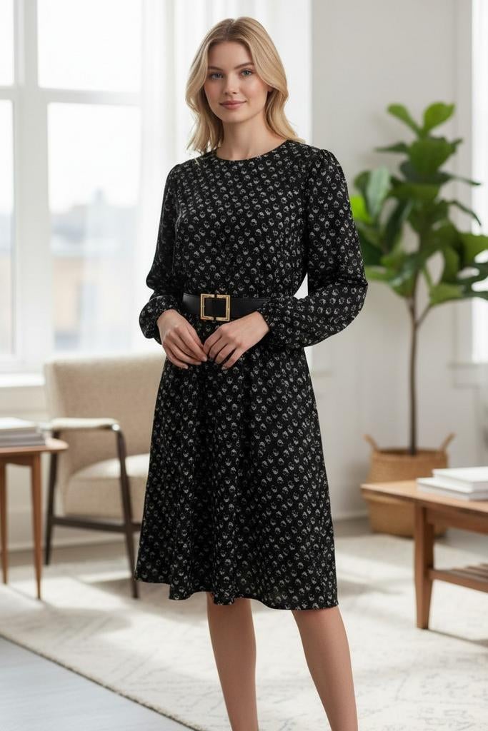 ✨️DIDI Jurk Maat XS (Valt als M) - BUNDELKORTING‼️✨️, Kleding | Dames, Jurken, Zo goed als nieuw, Maat 38/40 (M), Zwart, Knielengte