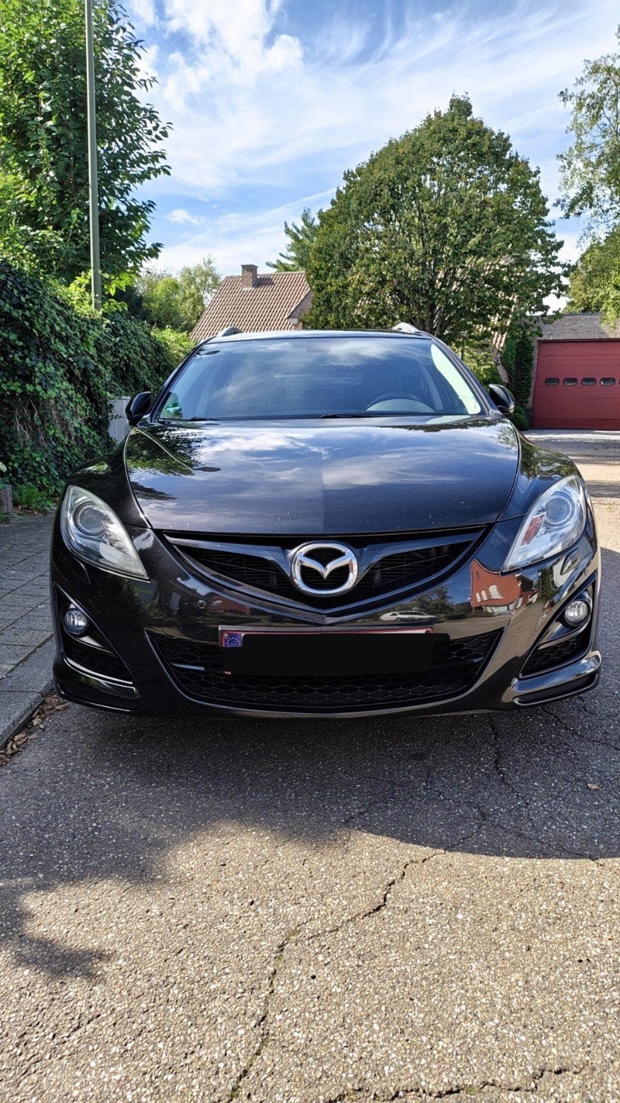 Mazda 6, Voorwielaandrijving, Zwart, Leder en Stof, Zwart