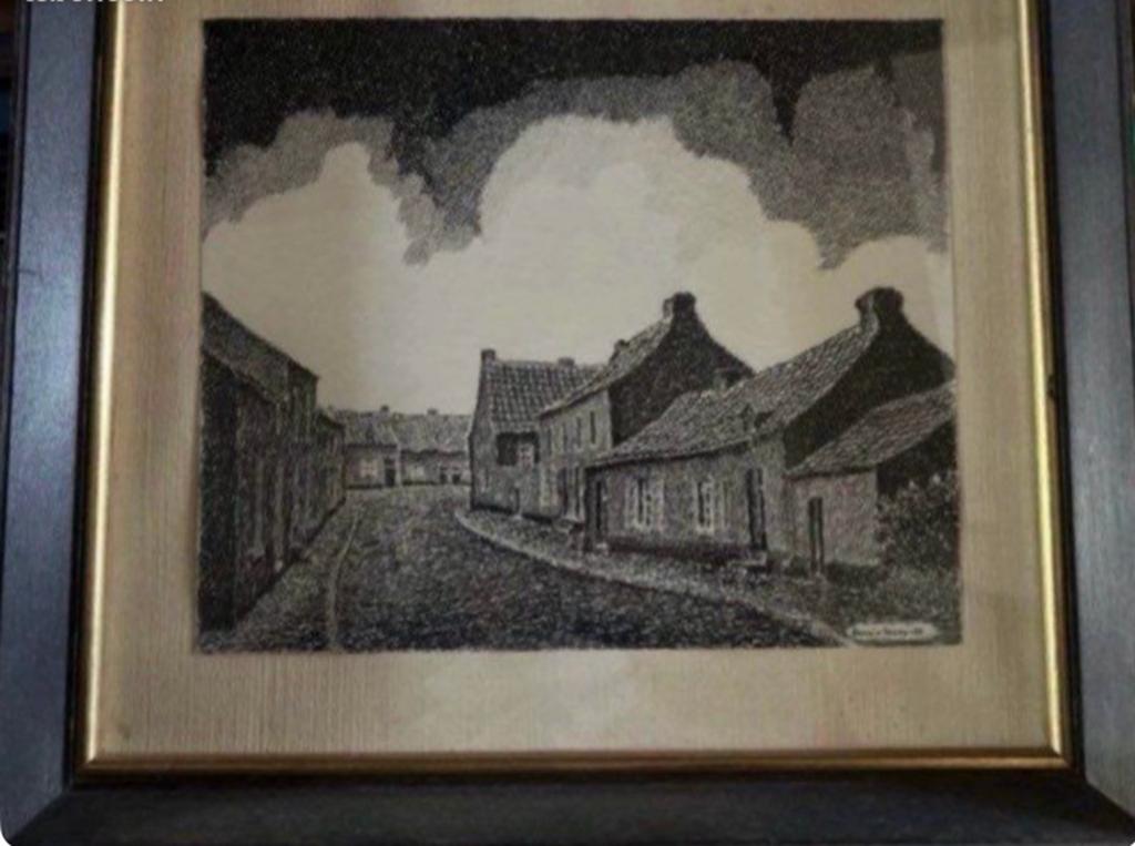 Tableau signé de 1937, Enlèvement, Signé