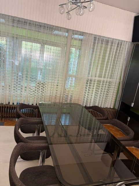vintage tafel en stoelen, Huis en Inrichting, Ophalen, Gebruikt, 50 tot 100 cm, Vijf personen of meer