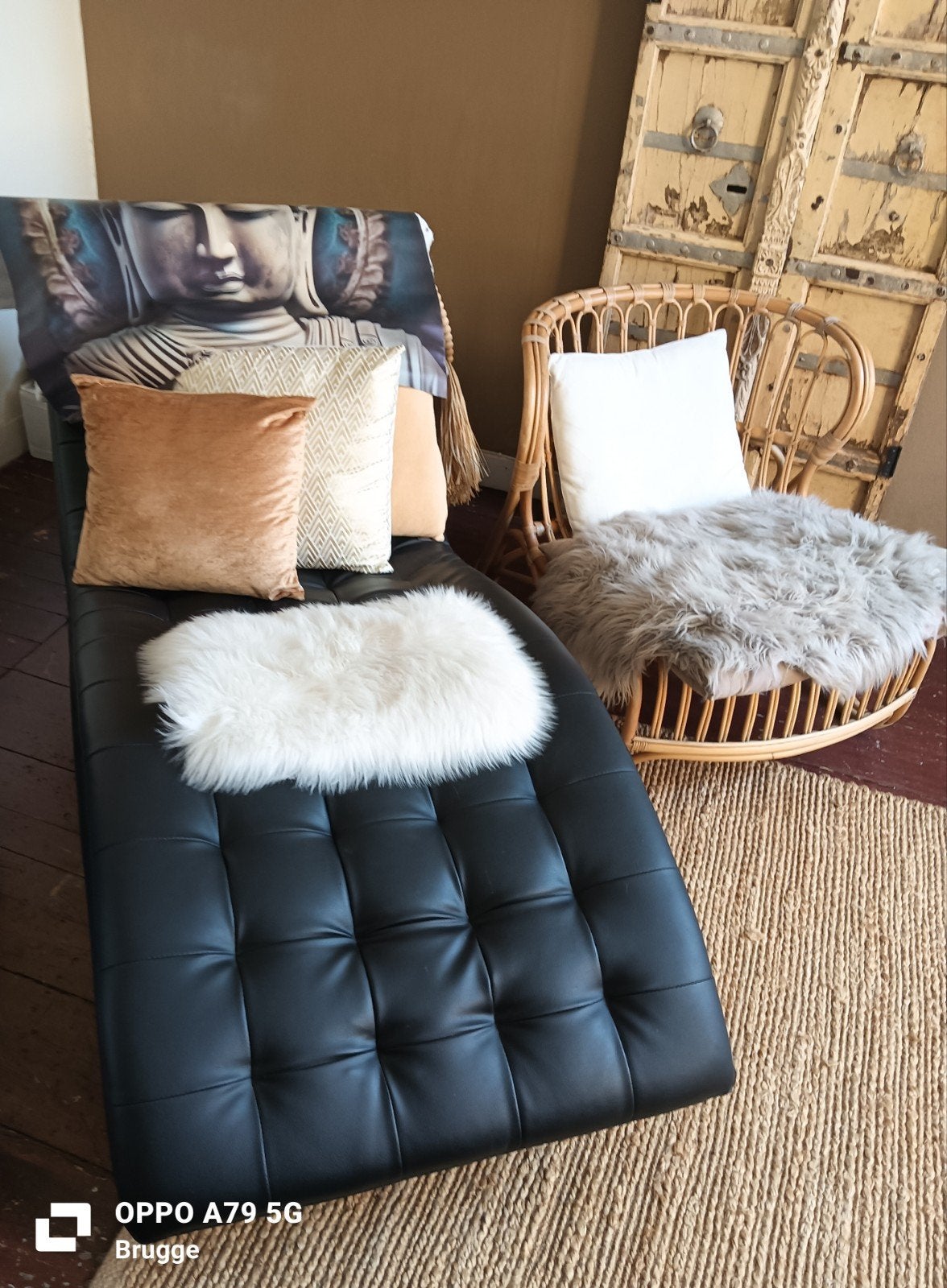 Lederlook chaise lounge, Ophalen