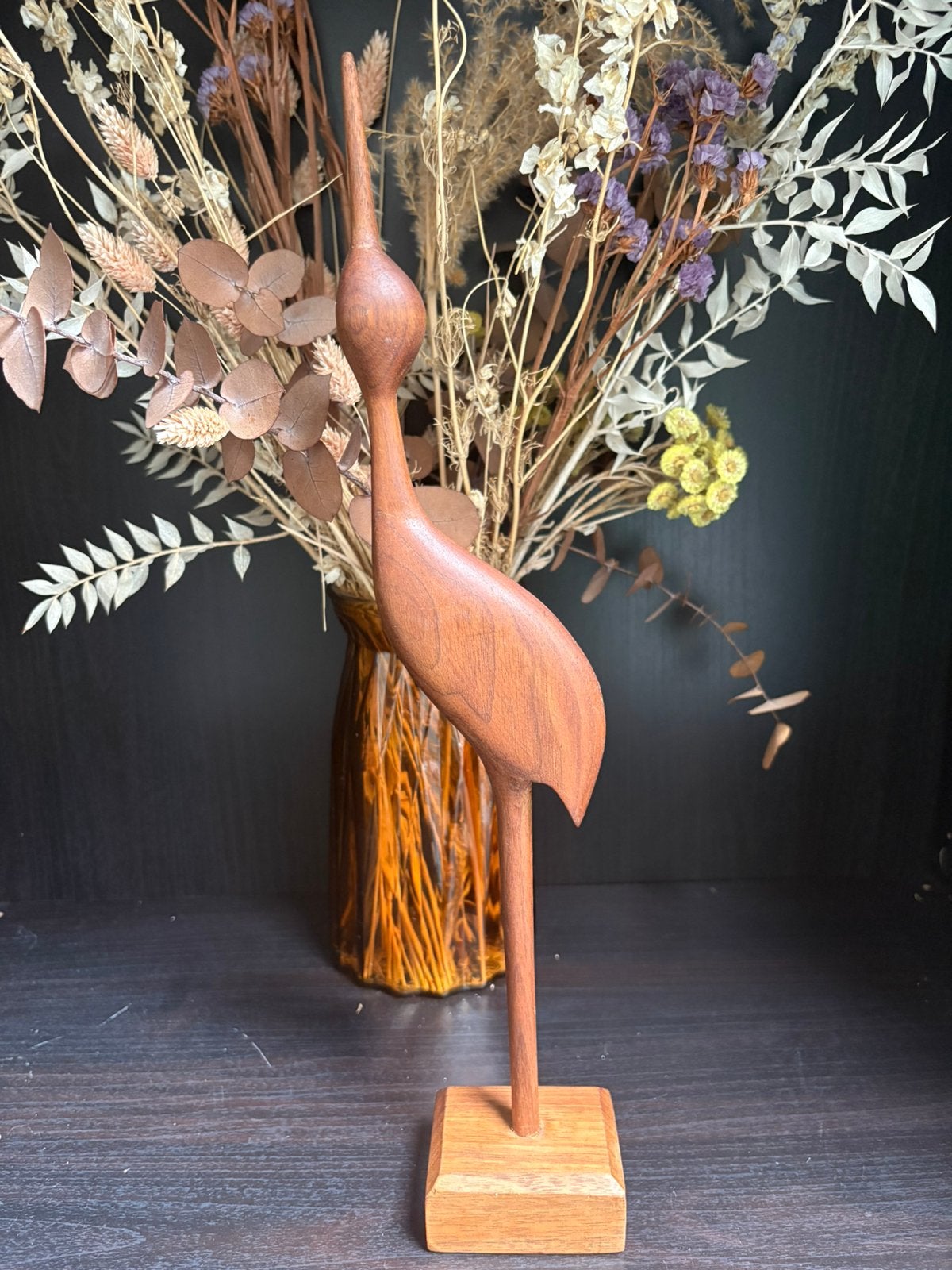 Teak vogel figuur mid-century rosewood, 50s, Ophalen of Verzenden, Vogel