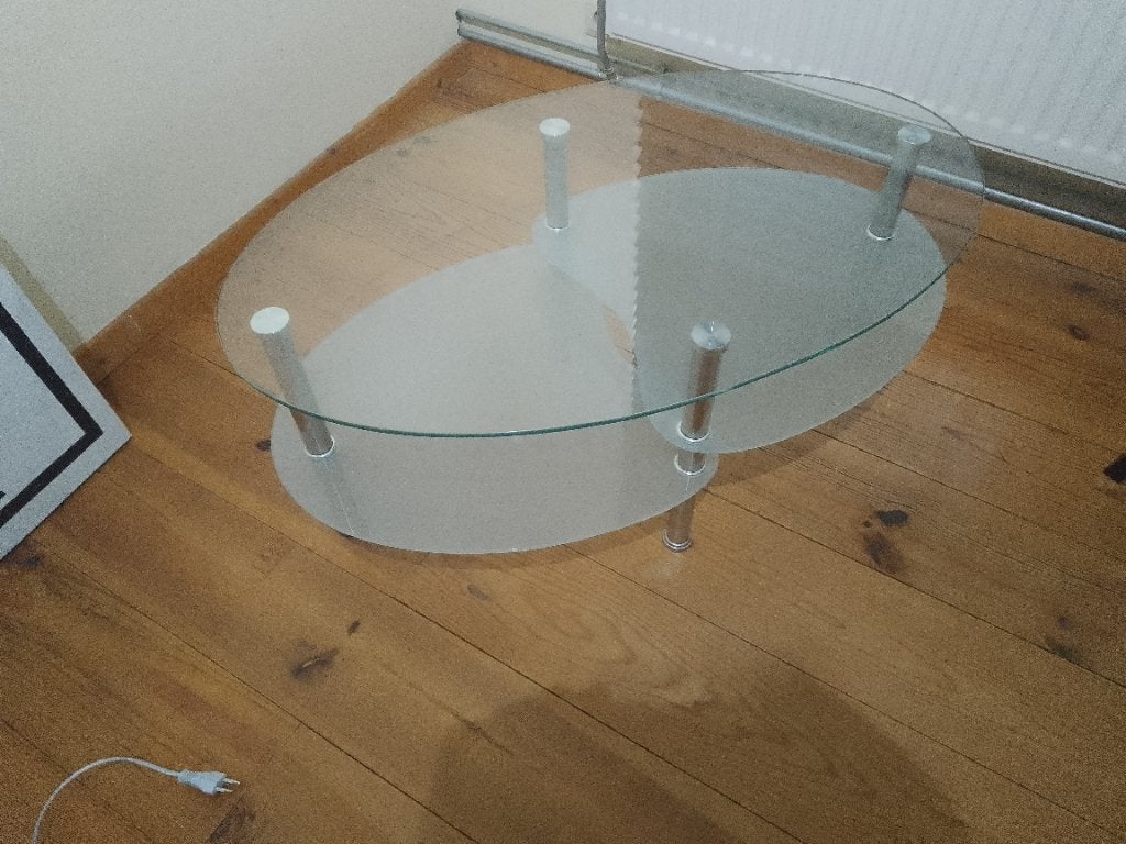 A vendre table basse, 50 à 100 cm, Verre, Enlèvement, Utilisé