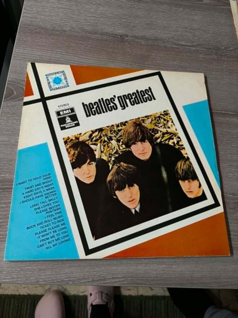 lp, The Beatles greatest, grootste hits complilatie, 5 euro, CD & DVD, Enlèvement ou Envoi, Housse de protection extérieure, Utilisé