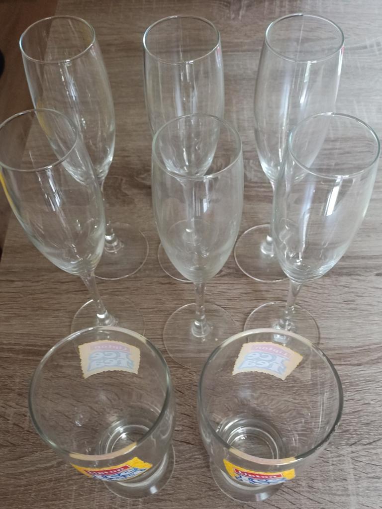 Champagne glazen en ice tea glazen, Ophalen of Verzenden