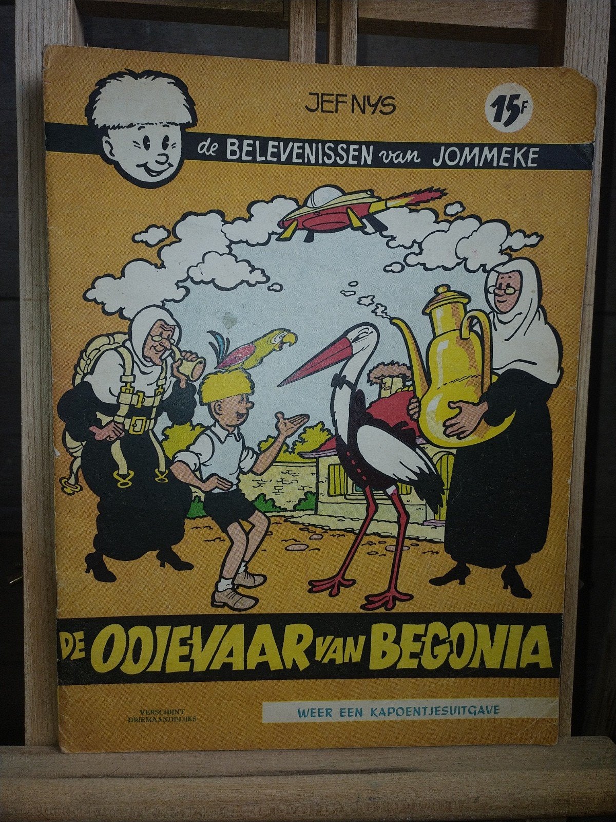 Jommeke de ooievaar van Begonia, Ophalen