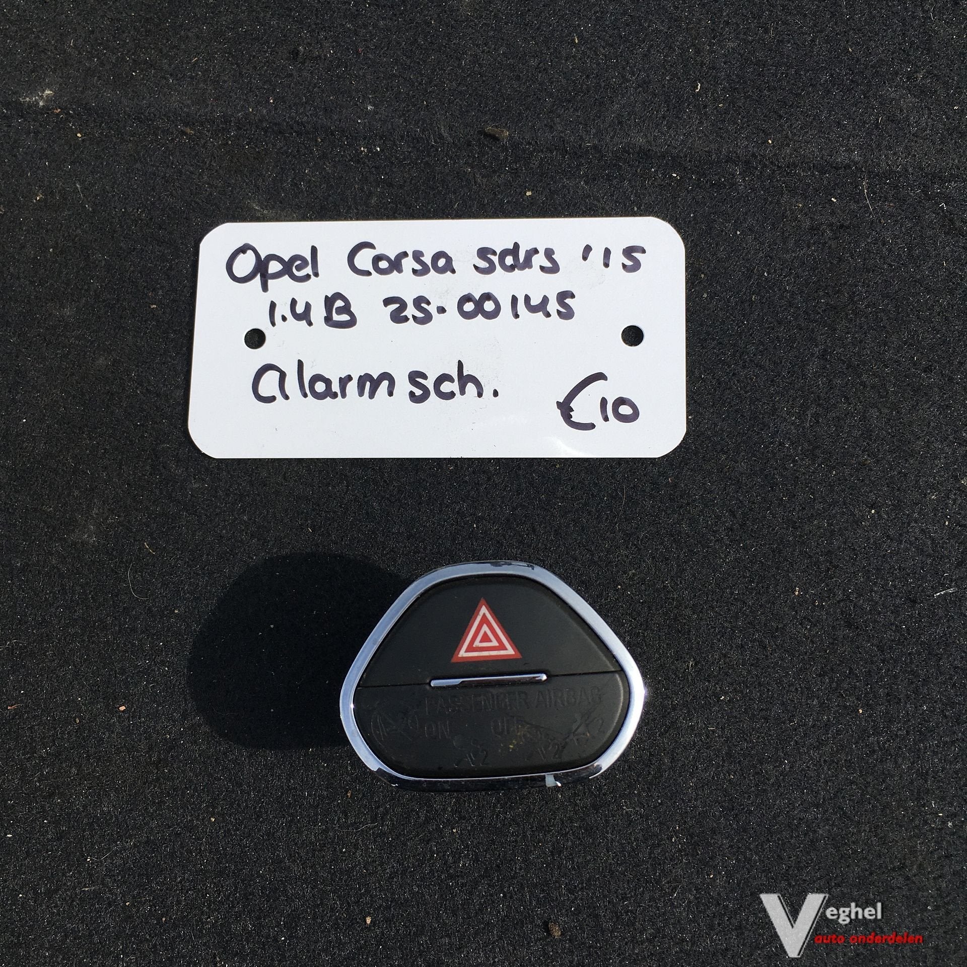 Opel Corsa E 5 drs 1.4B 2500145 2015  Alarmlichtschakelaar, Gebruikt, -, -, Ophalen of Verzenden