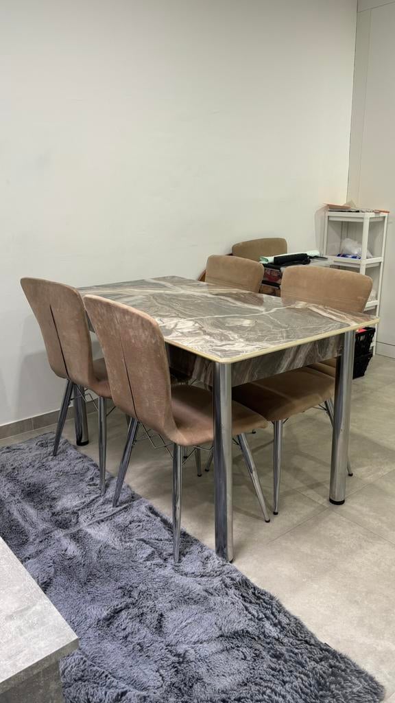 Tafel met stoelen (eetkamer eettafel), Huis en Inrichting, Tafels | Eettafels, Ophalen